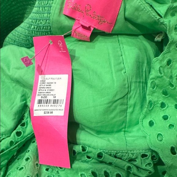 Lilly Pulitzer Kelly Green Eyelet Ruffle Dress - Picture 3 of 4
